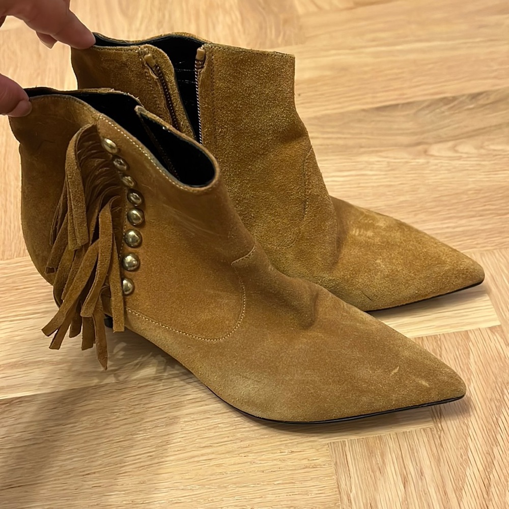 Saint Laurent kitten heel studded booties
